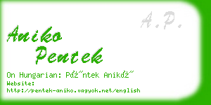 aniko pentek business card